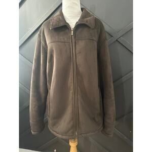 Medium Chaps mens faux suede fur lined coat